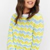 New &Isla Levi Wave Stripe Crew