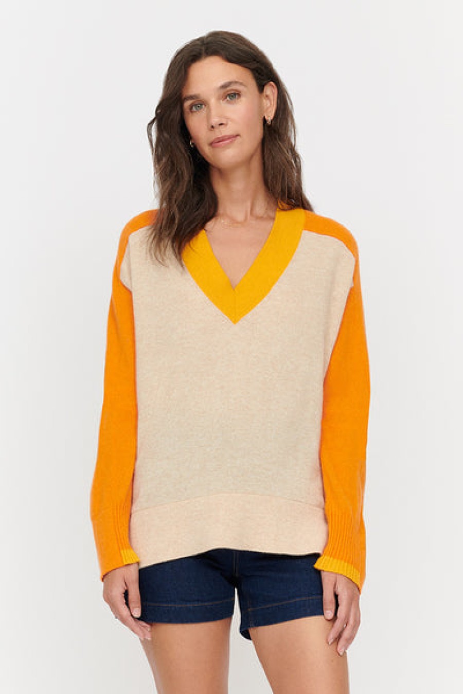 Clearance &Isla Harriet Color Block Easy Vee