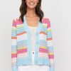 New &Isla Lauren Strukturierter V-Cardigan Mit Streifen