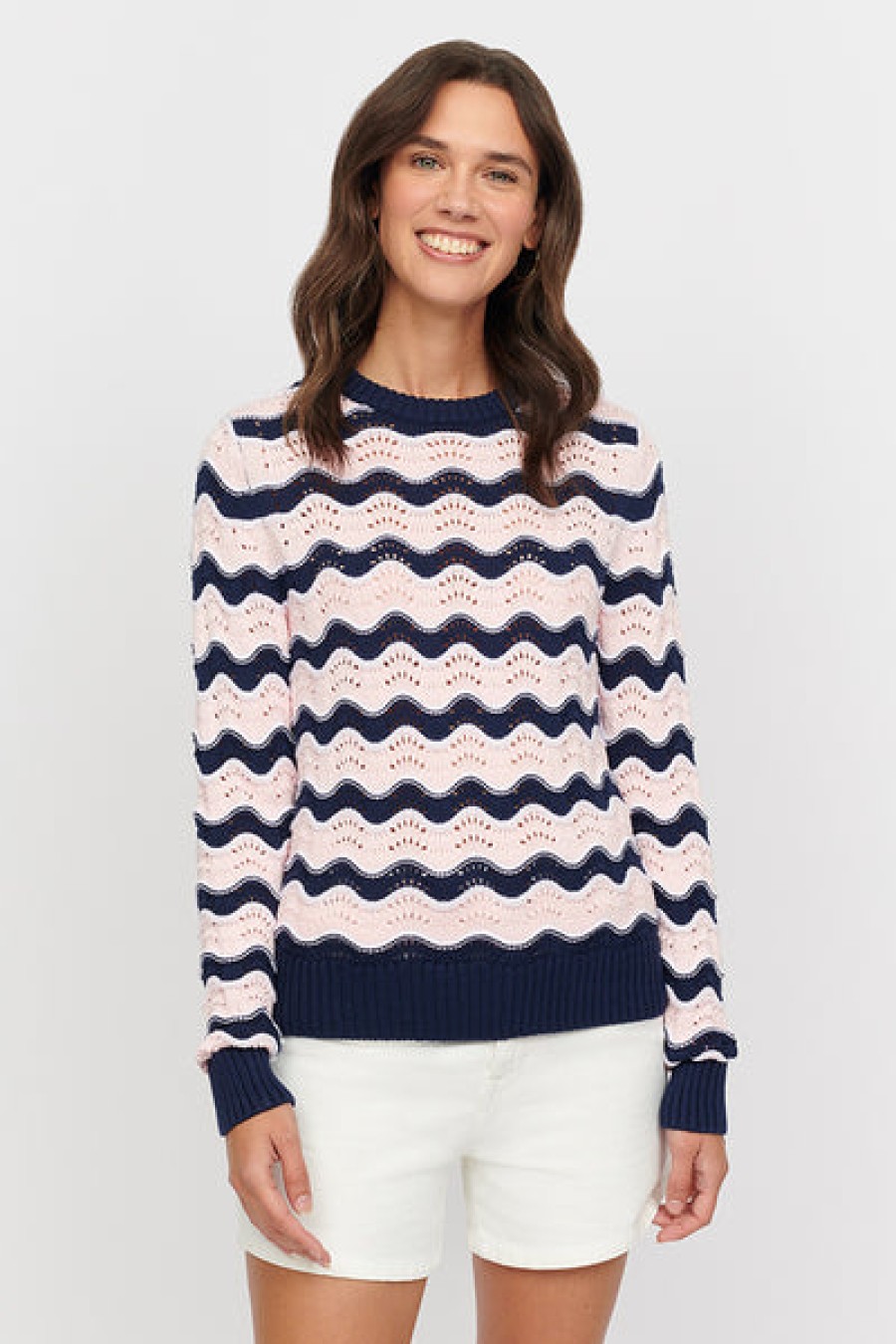 Clearance &Isla Levi Wave Stripe Crew