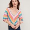 Clearance &Isla Reid Stripe Neuheit V-Cardigan