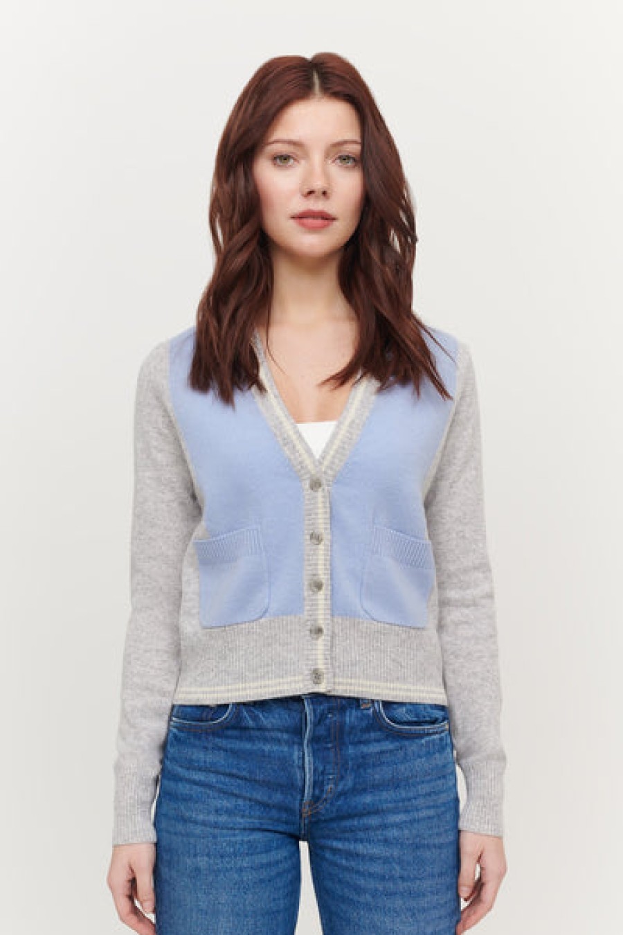 Online &Isla Callie Colorblock V-Cardigan